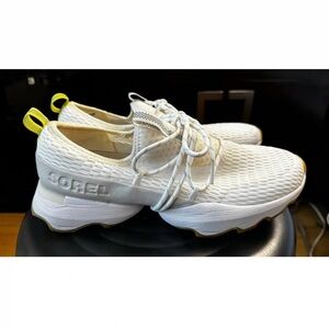 Sorel White and Yellow Athletic Shoes